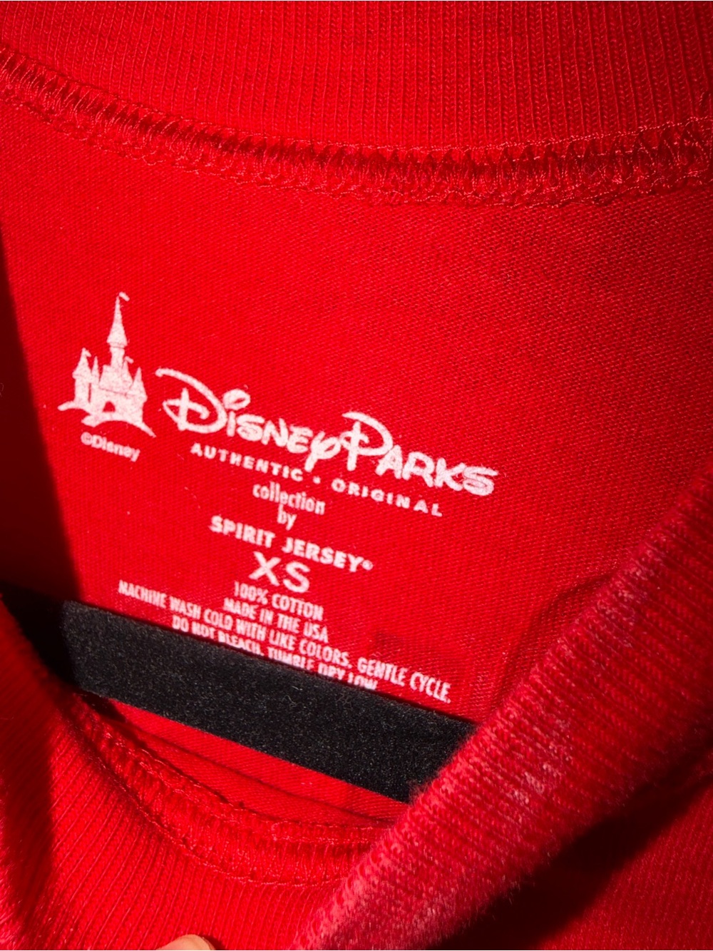 Disney Red Polka Dot Mini Mouse Long Sleeve Top with Bow Patch - Picture 3 of 4